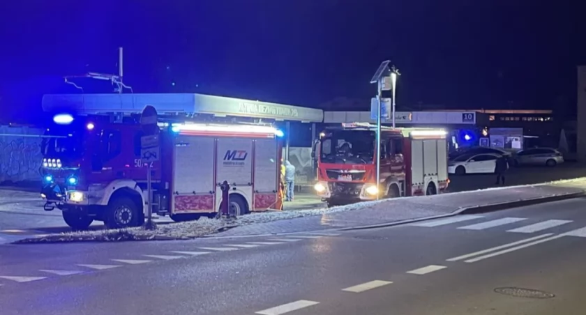 Zdjęcie: pożar na terenie myjni w Zambrowie 