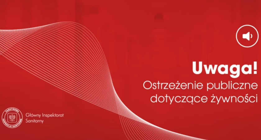 Zdjęcie: ostrzeżenie dotyczące żywności GIS