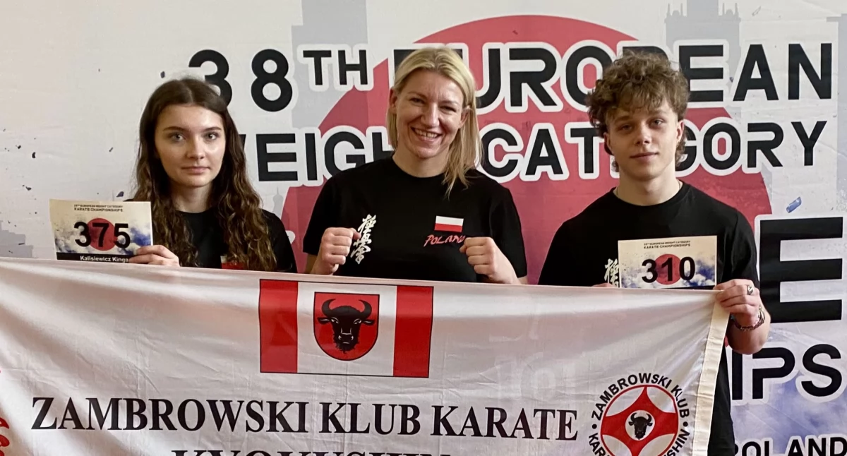 zdjęcie: ZKKK - Kinga Kalisiewicz, Sensei Anna Kaczyńska i Gabriel Lutostański
