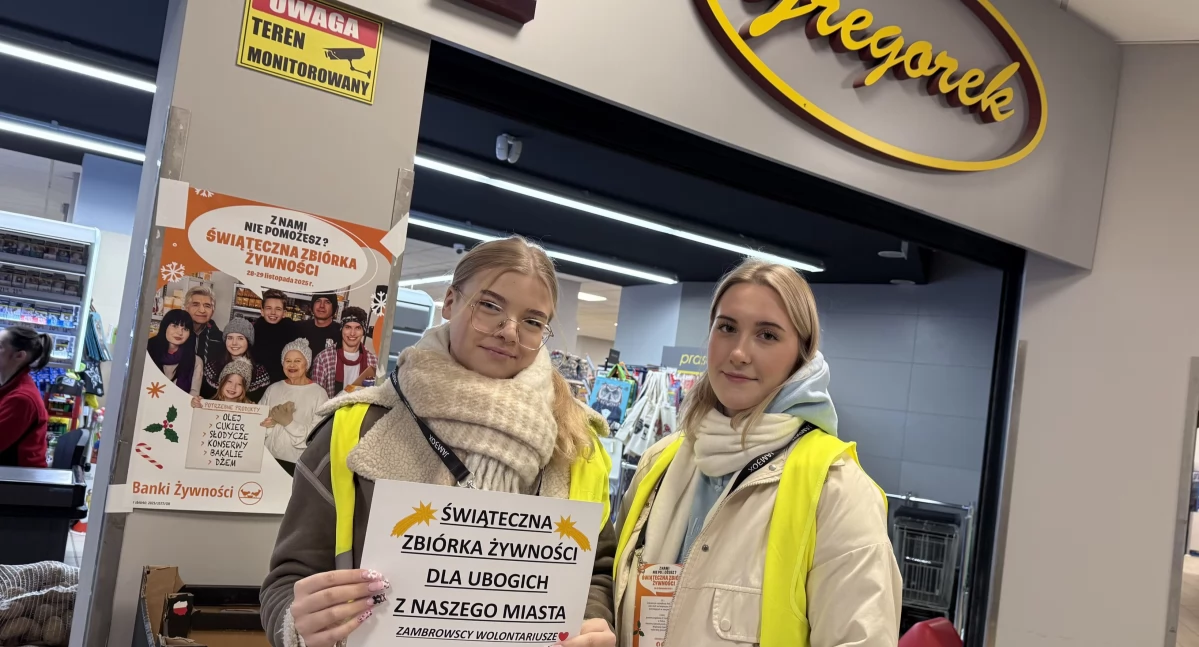 Świąteczna Zbiórka Żywności: Ponad tona żywności trafi do najuboższych rodzin w Zambrowie [FOTO]