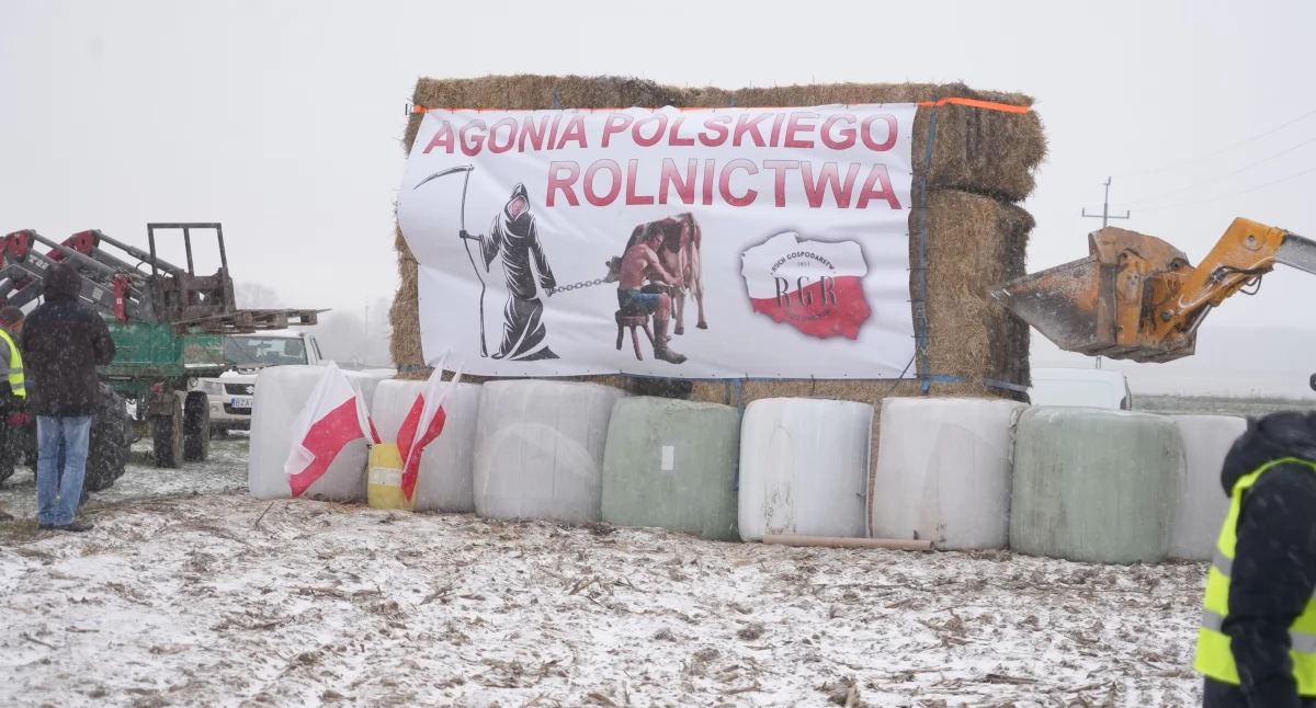 rolnictwo, Protest rolników gminie Zambrów [FOTO+VIDEO] - zdjęcie, fotografia