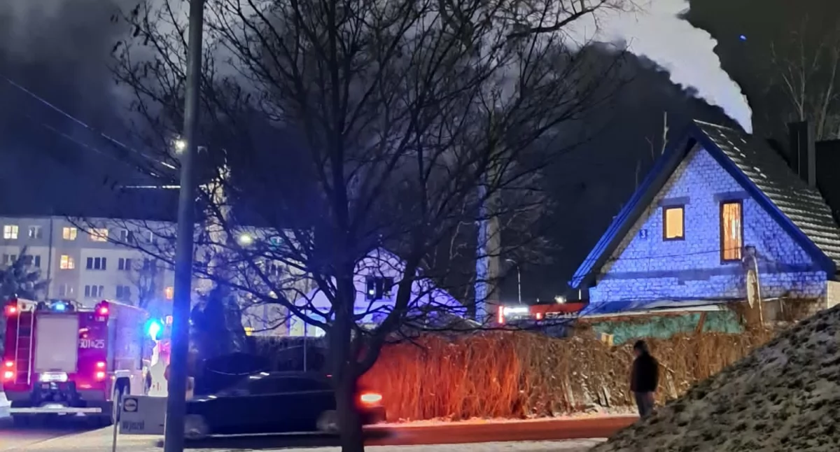 pożary i straż, Kolejny pożar sadzy Zambrowie [FOTO+VIDEO] - zdjęcie, fotografia