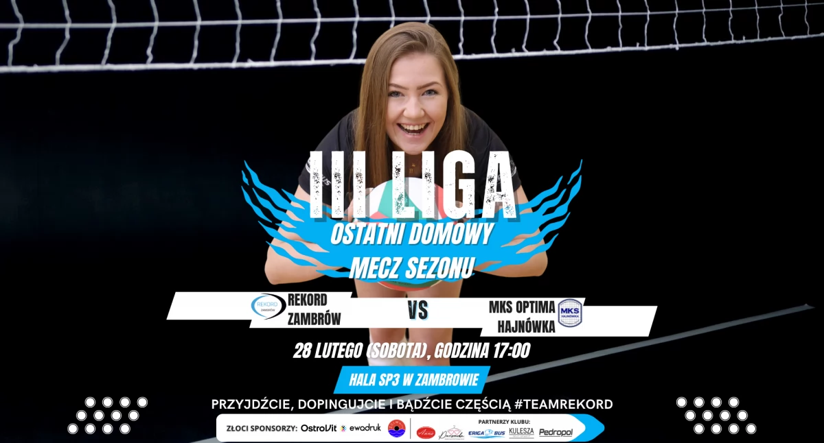 siatkówka piłka ręczna, Ostatni domowy seniorek Rekordu sobotę zagrają Optima Hajnówka - zdjęcie, fotografia