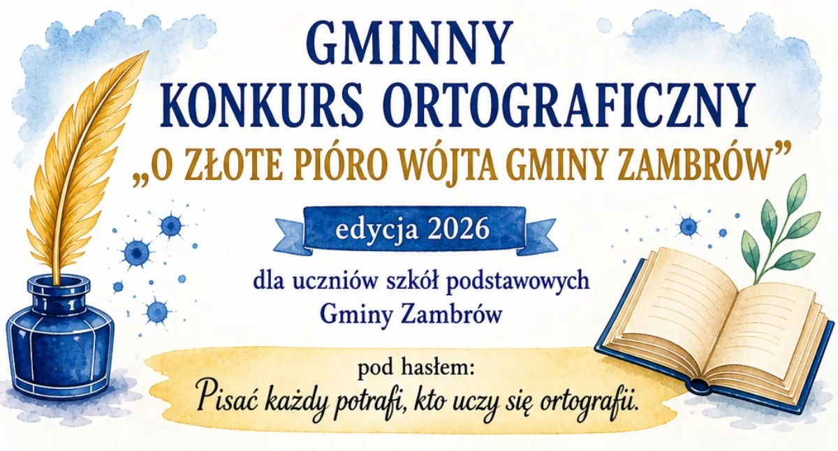 konkursy, Zawalczą Złote Pióro Wójta Wójta Gminy Zambrów Ruszają zapisy konkurs ortograficzny Wiśniewie - zdjęcie, fotografia