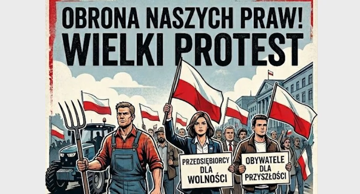 zdjęcie: protest w Zambrowie