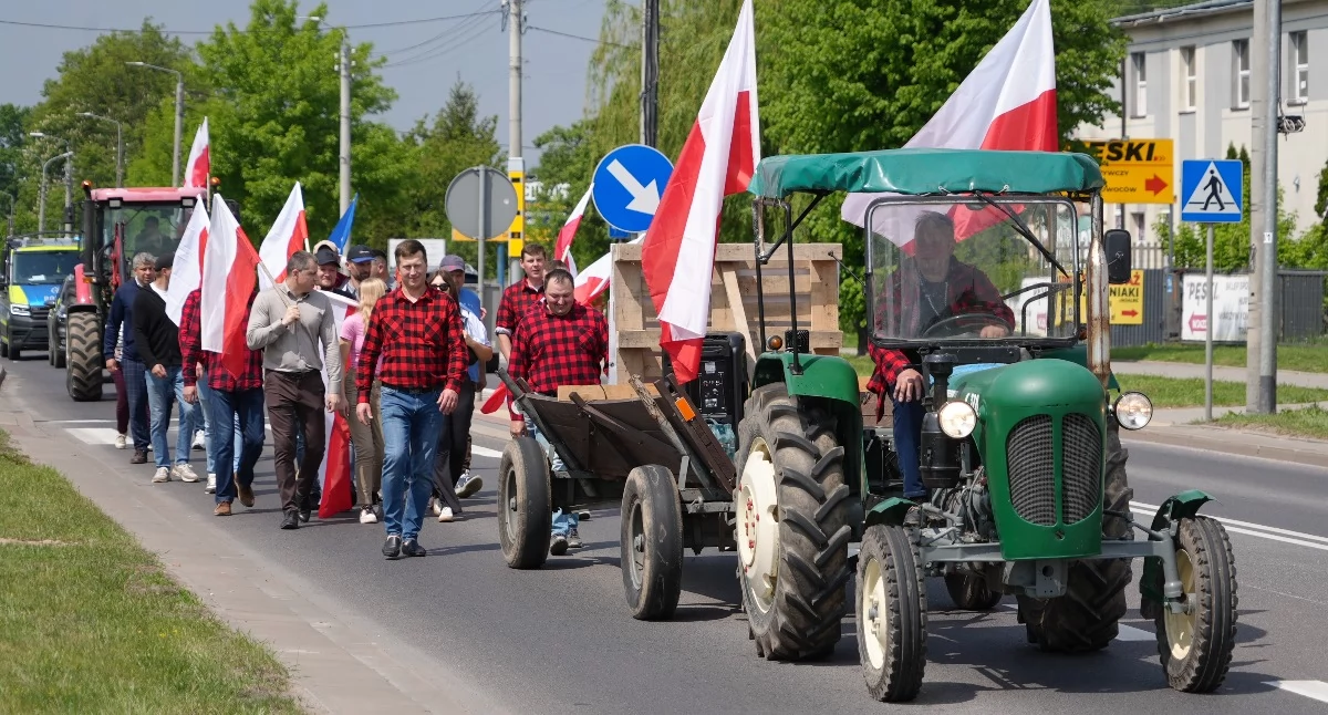rolnictwo, Rolnicy znowu protestowali Zambrowie [FOTO+VIDEO] - zdjęcie, fotografia