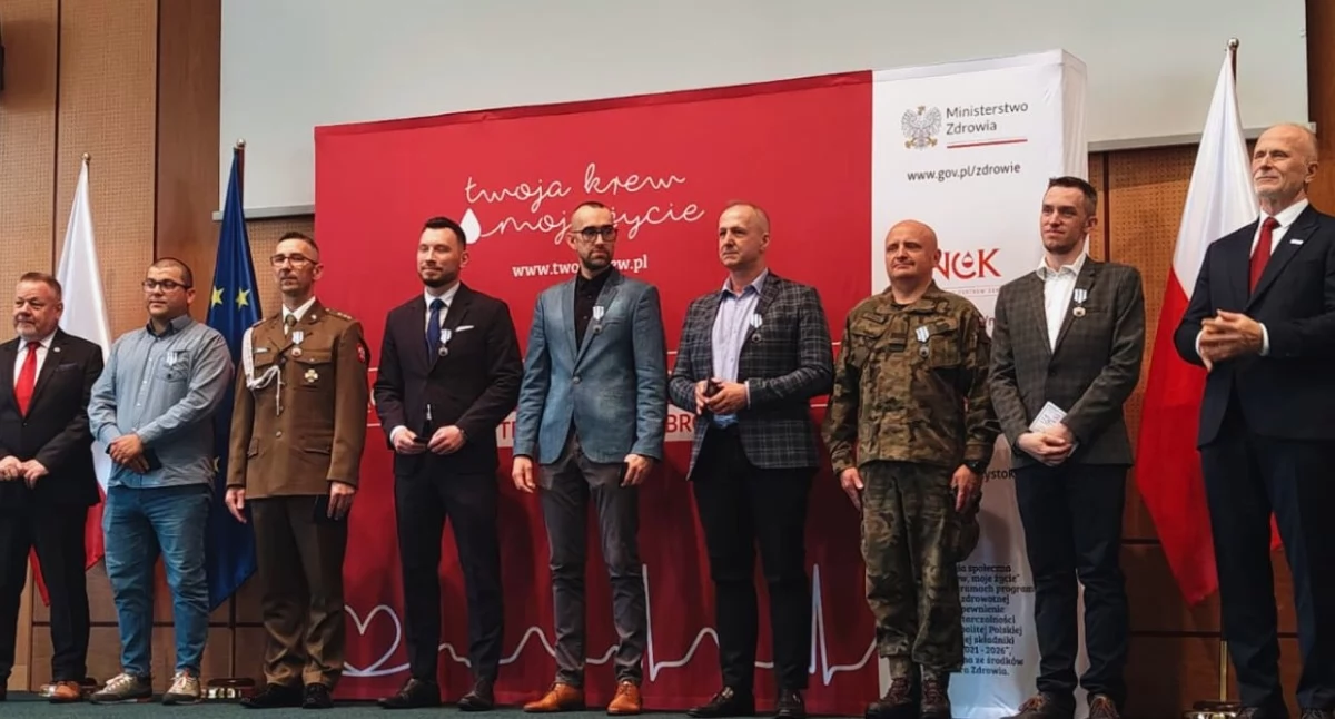 z regionu, Podlascy Terytorialsi odebrali podziękowanie propagowanie krwiodawstwa - zdjęcie, fotografia