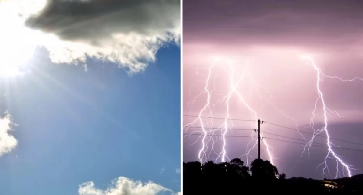 meteo, Podwójne ostrzeżenie najpierw upał potem niebezpieczne burze - zdjęcie, fotografia