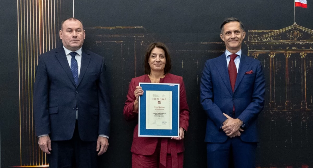 zdjęcie: Naczelnik US w Zambrowie - Laureat 22. edycji konkursu „Urząd Skarbowy Przyjazny Przedsiębiorcy”, fot. Izba Administracji Skarbowej w Białymstoku