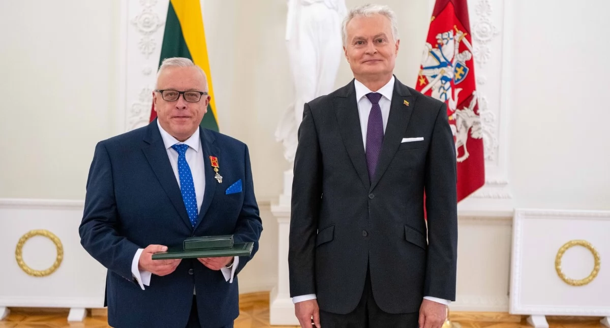 Wojciech Borzuchowski i Gitanas Nausėda. Fot. Robertas Dačkus/Kancelaria Prezydenta Litwy