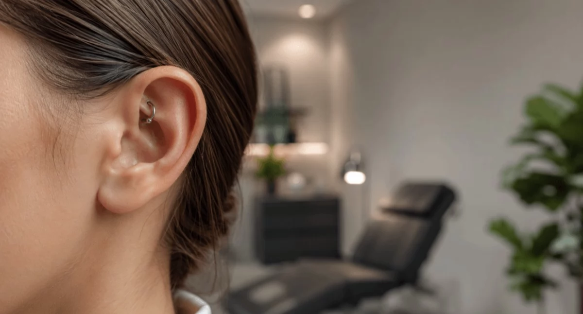 zdjęcie: przekłucie rook piercing