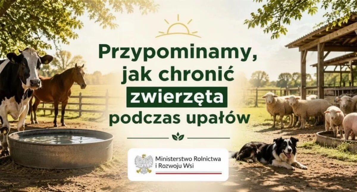 komunikat, chronić zwierzęta przed wysokimi temperaturami - zdjęcie, fotografia