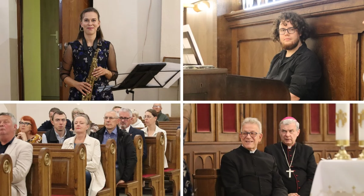 zdjęcie: Koncert organowo-saksofonowy. Weronika Kalupa i Maciej Jachimowicz wystąpili w Zambrowie