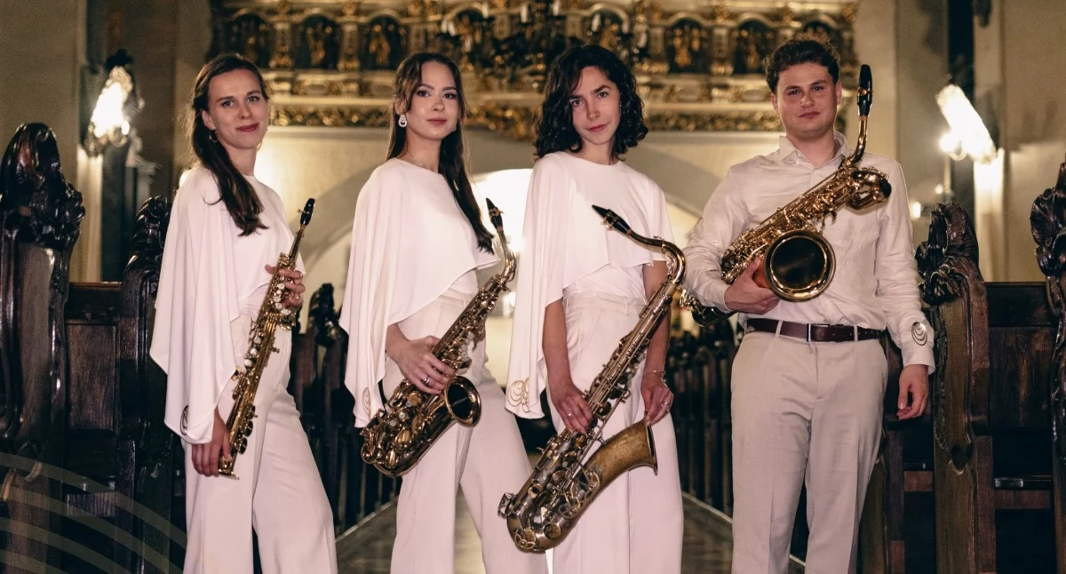 muzyka koncerty, Kwartet SaxLooped zagra zambrowskiej szkole muzycznej - zdjęcie, fotografia