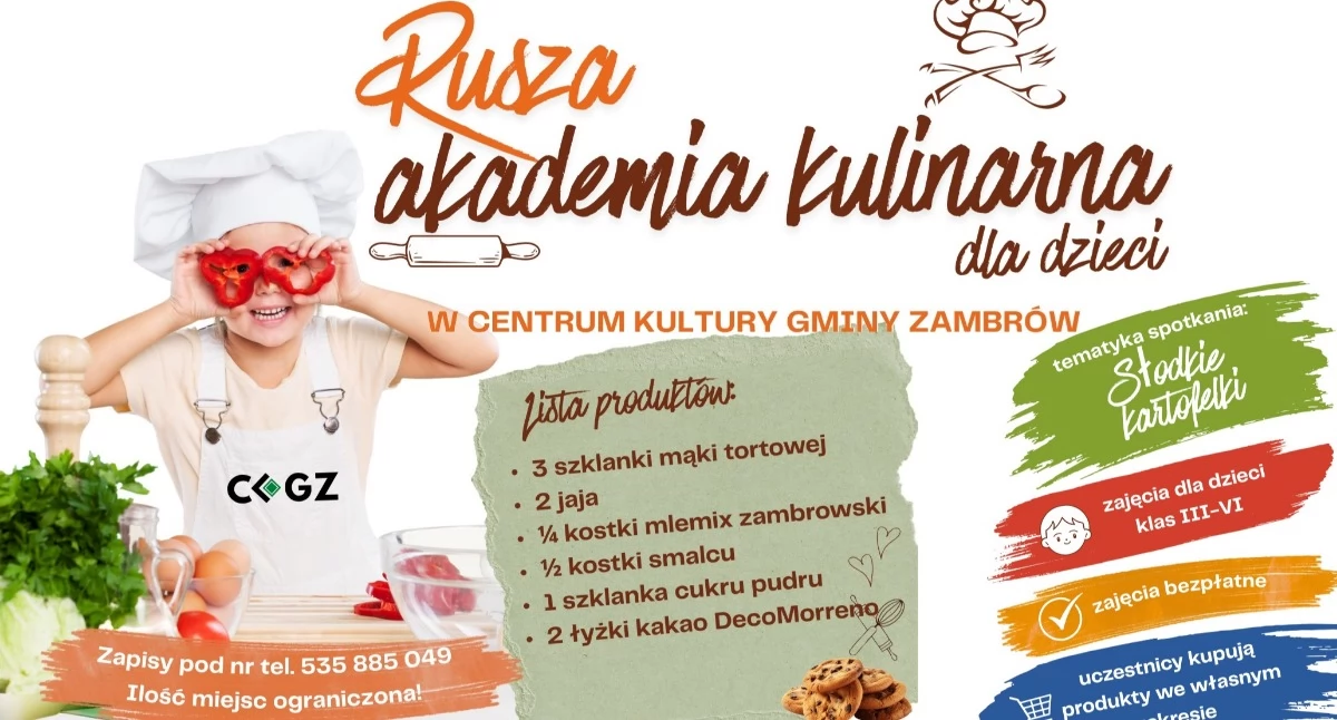 edukacja, Ruszyły zapisy Akademii Kulinarnej dzieci Zambrowskiej - zdjęcie, fotografia