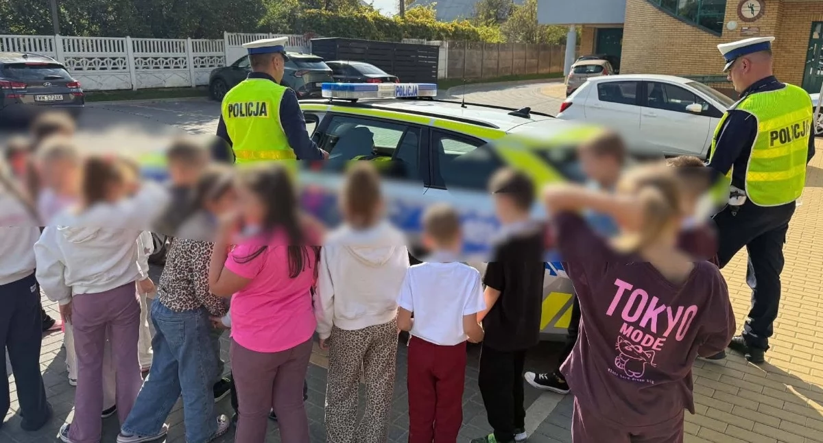 edukacja, Policjanci odwiedzili pierwszoklasistów zambrowskiej Czwórki [FOTO] - zdjęcie, fotografia
