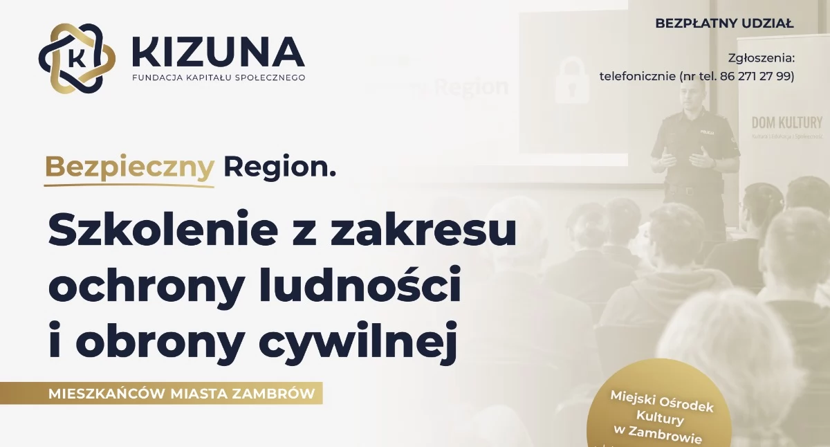 wernisaże spotkania, Bezpłatne szkolenie obrony cywilnej Zambrowie - zdjęcie, fotografia
