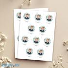 Personalizowane naklejki KOMUNIJNE PODZIĘKOWANIE ze zdjęciem