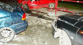 Skutki karambolu na ul. Białostockiej w dn. 29.10.2009 r. 