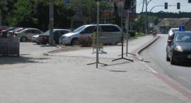 Wyjazd z parkingu na pl. Sikorskiego, wprost na ul. Białostocką już prawie gotowy