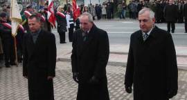 Miejskie uroczystości Święta Niepodległości - pod pomnikiem Powstania Styczniowego w...