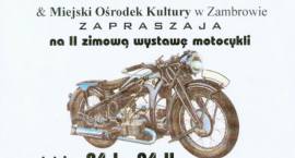 Archiwalny plakat zapraszający na I wystawę motocykli w Zambrowie