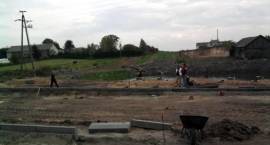 Budowa placu utwardzonego w Kołakach Kościelnych. Stan prac na dn. 8.10.2009 r.