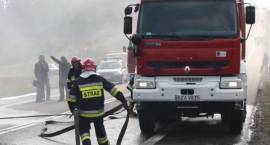 Akcja gaszenia TIRA na krajowej ósemce w okolicach m. Pęsy Lipno w dn. 13.04.2010 r....