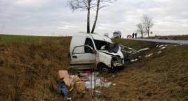 Skutki tragicznego wypadku na trasie nr 8 w okolicach Wiśniówka /Fot. Grzegorz Ziętarski