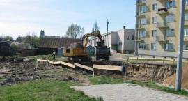 Prace przy przebudowie centrum Zambrowa, stan na dn. 16.04.2007 r. /Fot. Katarzyna...
