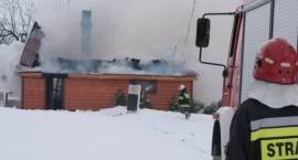 Pożar drewnianego budynku mieszkalnego w Sędziwujach w dn. 15.02.2010 r.