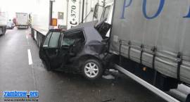 Skutki kolizji na dk nr 8 w Okolicach m. Sędziwuje