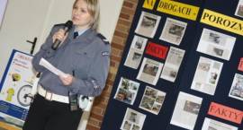 O wypadkach na drogach opowiadała policjantka /Fot. Grzegorz Zawistowski