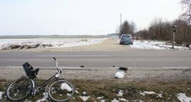 Skutki potrącenia rowerzysty w Długoborzu w dn. 17.02.2011 r.
