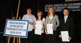 Wręczenie nagród laureatom wojewódzkich konkursów przedmiotowych w gimnazjach