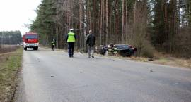Citroen dachował w rowie
