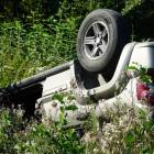 Jeep dachował w gminie Zambrów