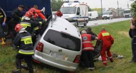 Akcja ratunkowa na drodze krajowej nr 8 (Zambrów, ul. Białostocka) w dn. 01.06.2012...