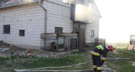 Pożar obory w Długoborzu Kolonia