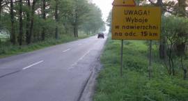 Droga krajowa nr 66 - 15 km od Zambrowa - widok w kierunku Zambrowa - 17.05.2008 r....