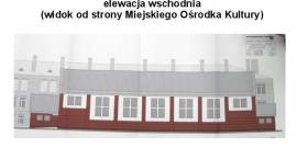 Projekt elewacji zewnętrznej nowej hali sportowej