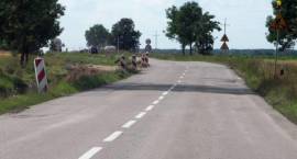 Ruch wahadłowy na drodze nr 66 - 2 km za Laskowcem w kierunku Wys. Maz. (2008.07.10)...