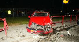 Skutki karambolu na ul. Białostockiej w dn. 29.10.2009 r. 