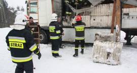 Pożar ciężarówki na krajowej „ósemce”