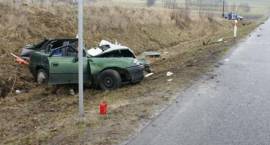 Skutki tragicznego wypadku na trasie nr 8 w okolicach Wiśniówka /Fot. Grzegorz Ziętarski