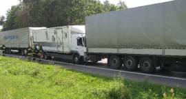 Zderzenie trzech TIR-ów na krajowej 