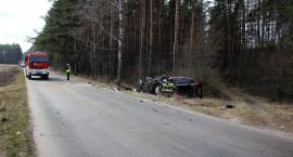 Citroen dachował w rowie