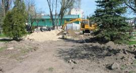 Prace przy przebudowie centrum Zambrowa, stan na dn. 16.04.2007 r. /Fot. Katarzyna...