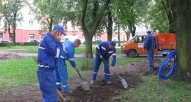 Stan prac przybudowie fontanny na dzień 12.09.2008 r. /Fot. Anna Kulesza, Zambrow.org
