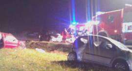 Wypadek na drodze krajowej nr 8 w okolicach Szumowa /Fot. Michał